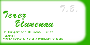 terez blumenau business card